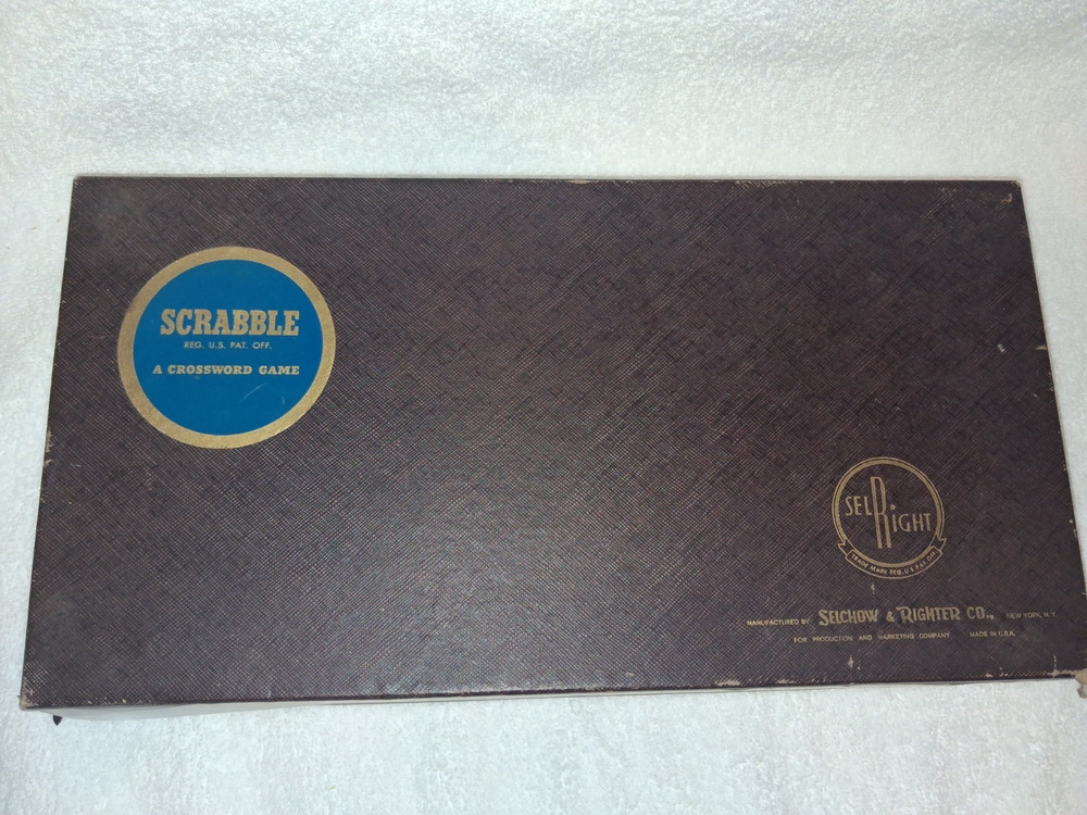 Vintage Selright Scrabble Game Board Marked Copyright 1948